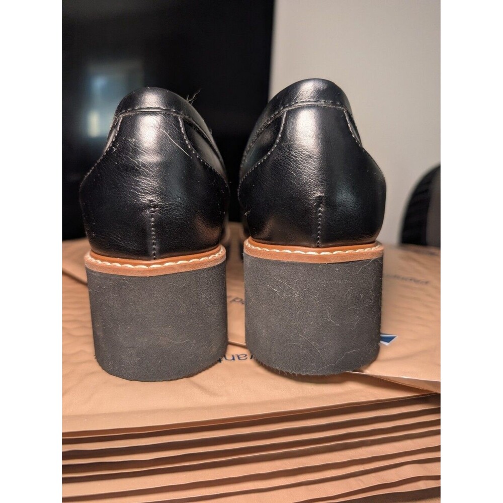 Naturalizer Black Loafers Brown Buckle Lug Sole Doc Martens Style Size 7.5 - Picture 4 of 6